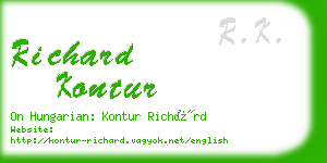 richard kontur business card